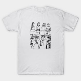 On Her Shoulders (Pencil Version) T-Shirt